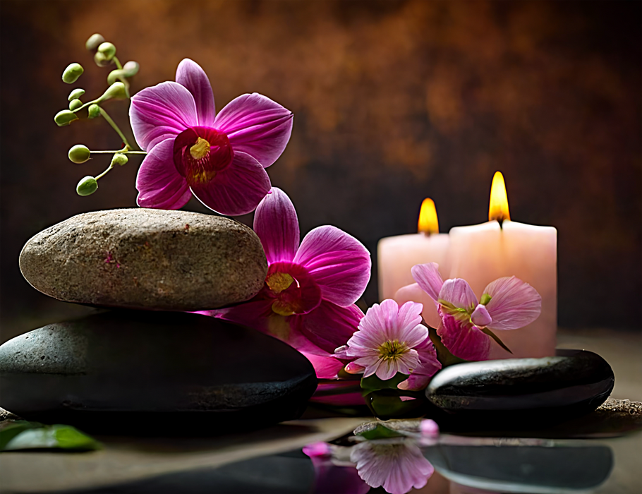 Flower Paint By Numbers Kits UK MJ2614