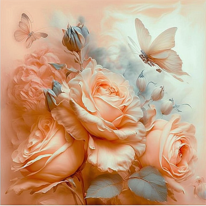 Rose Paint By Numbers Kits UK MJ2659 — Artnumbers.co.uk