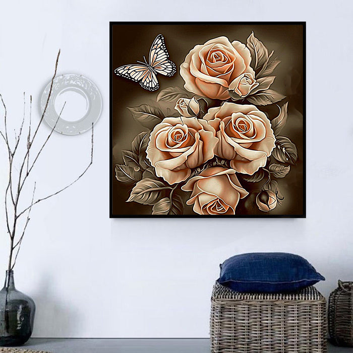 Rose Paint By Numbers Kits UK MJ2666