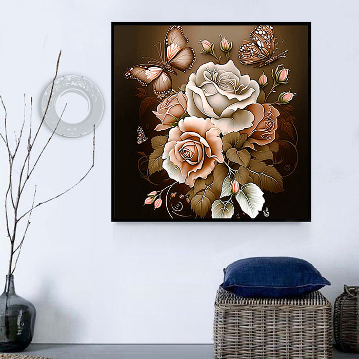 Rose Paint By Numbers Kits UK MJ2669