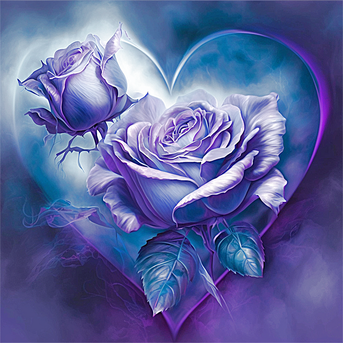 Rose Paint By Numbers Kits UK MJ2670