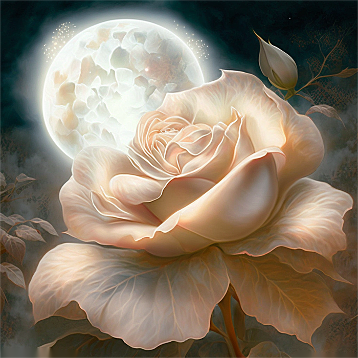 Rose Paint By Numbers Kits UK MJ2671