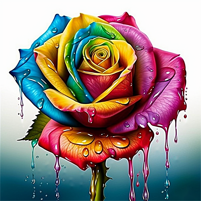 Rose Paint By Numbers Kits UK MJ2674