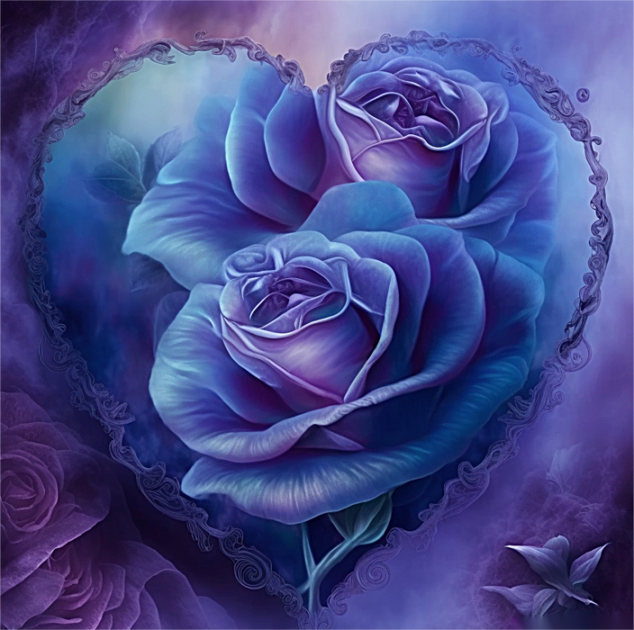 Rose Paint By Numbers Kits UK MJ2675