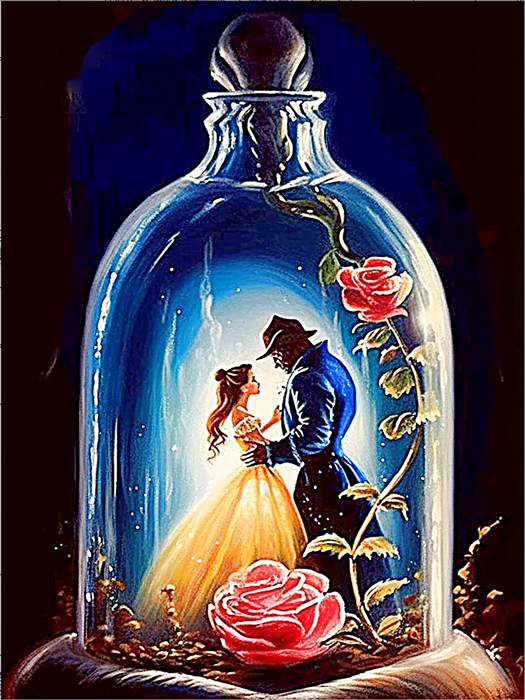 Rose Paint By Numbers Kits UK MJ2680