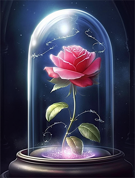 Rose Paint By Numbers Kits UK MJ2710