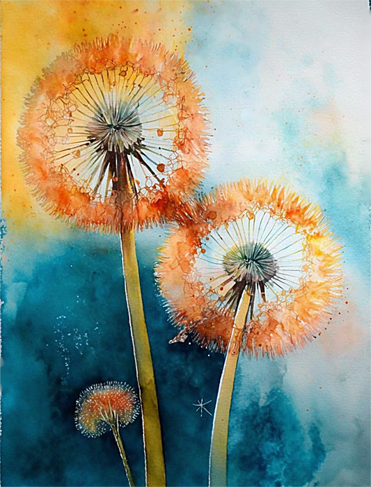 Dandelion Paint By Numbers Kits UK MJ2728