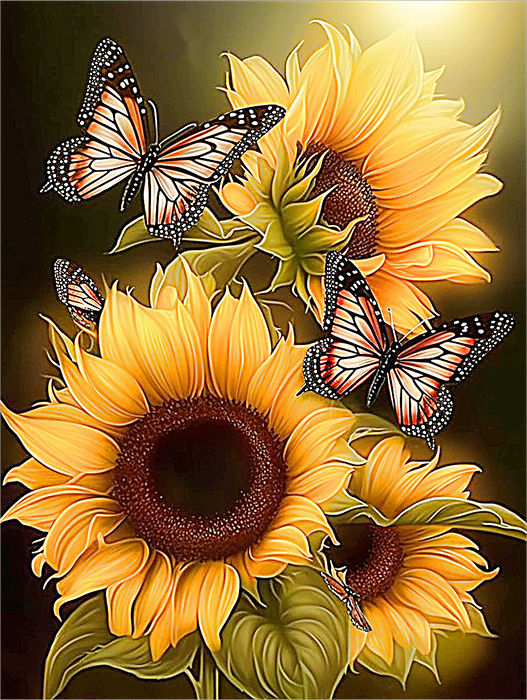 Sunflower Paint By Numbers Kits UK MJ2745