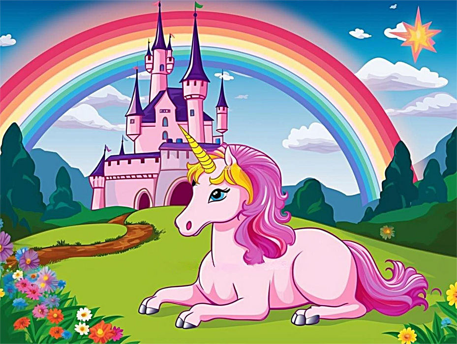 Unicorn Paint By Numbers Kits UK MJ2786