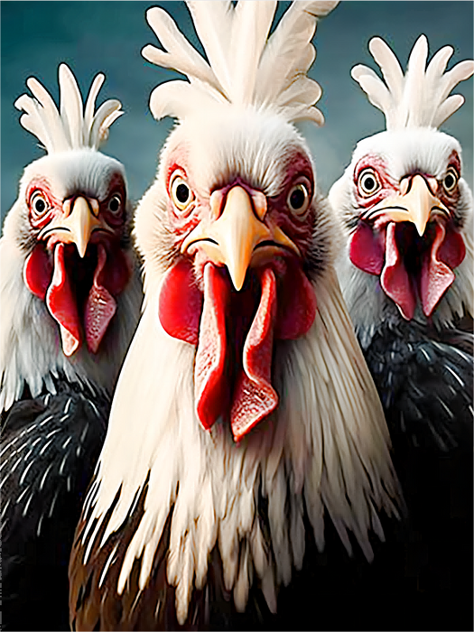 Chicken Diy Paint By Numbers Kits UK For Adult Kids MJ2805