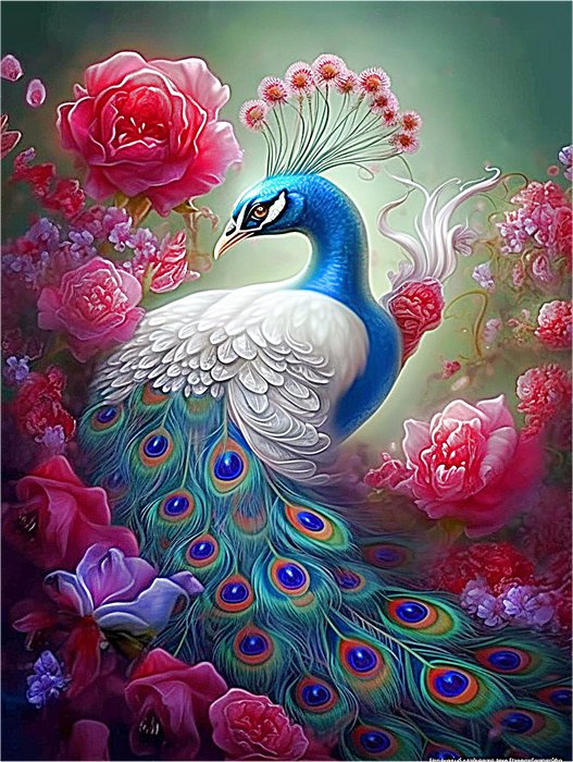 Peacock Paint By Numbers Kits UK MJ2824