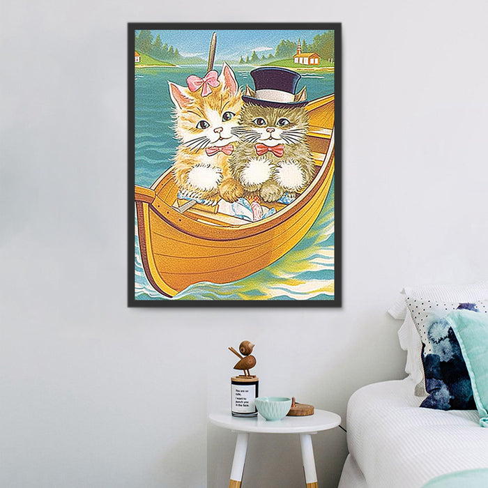 Cat Diy Paint By Numbers Kits UK For Adult Kids MJ2880