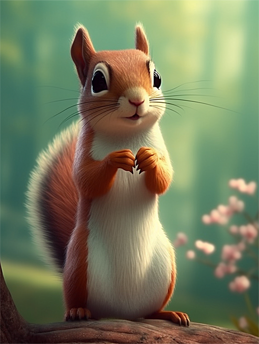 Squirrel Diy Paint By Numbers Kits UK For Adult Kids MJ2897