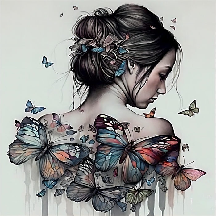 Woman Paint By Numbers Kits UK MJ3034