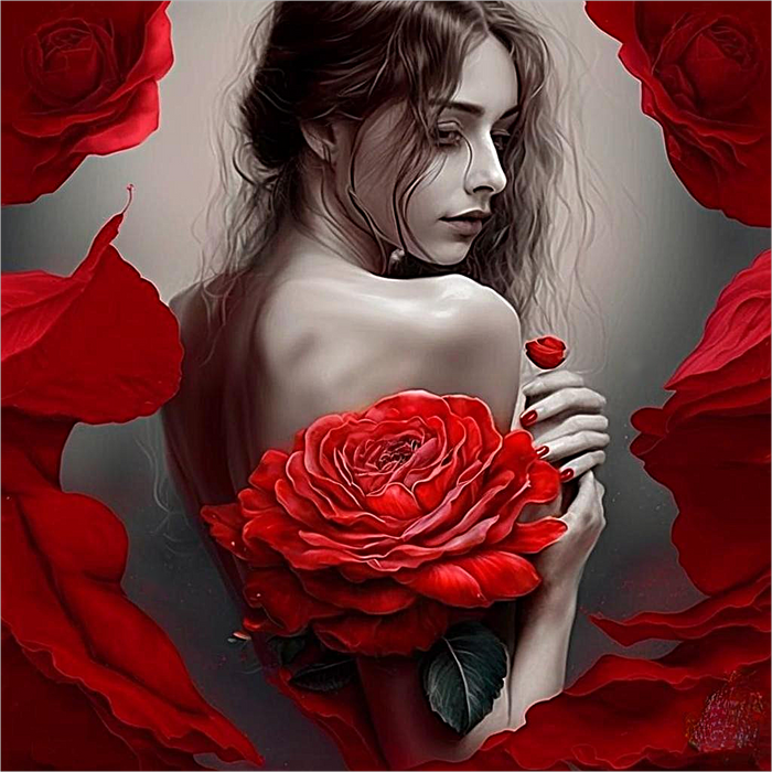 Woman Paint By Numbers Kits UK MJ3040