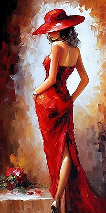 Woman Diy Paint By Numbers Kits UK For Adult Kids MJ3048