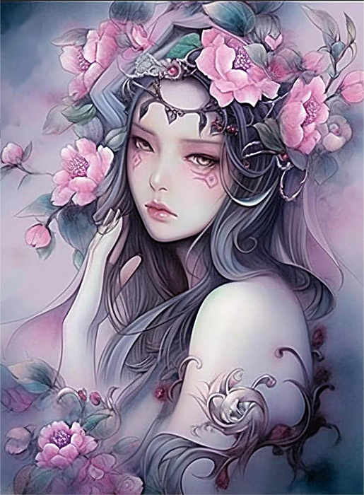 Woman Paint By Numbers Kits UK MJ3069