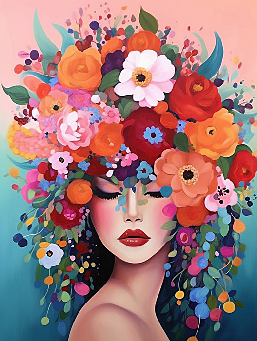 Woman Paint By Numbers Kits UK MJ3078