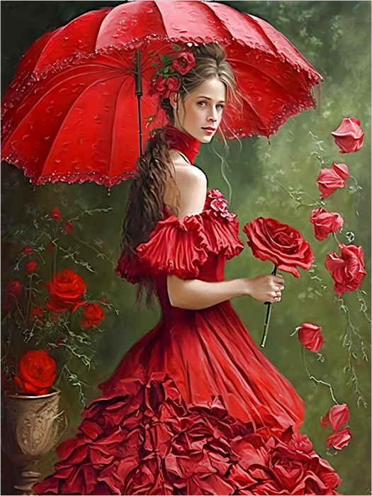 Woman Paint By Numbers Kits UK MJ3084