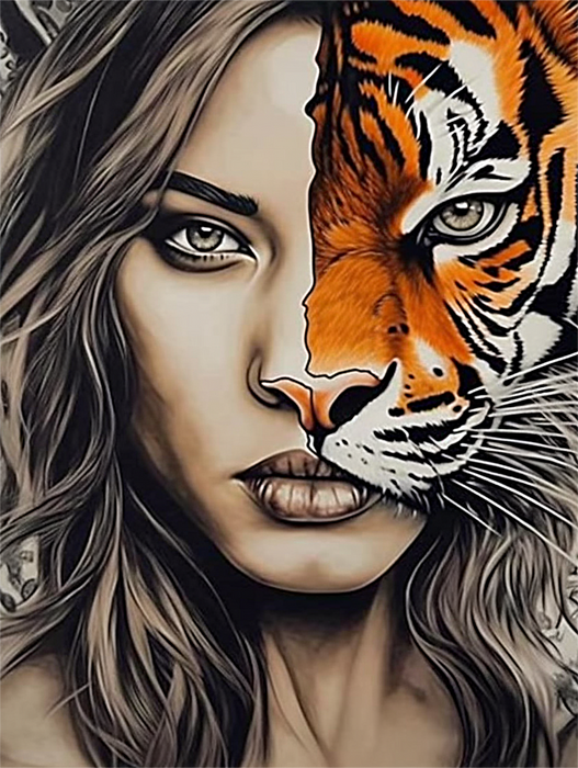 Woman Paint By Numbers Kits UK MJ3104