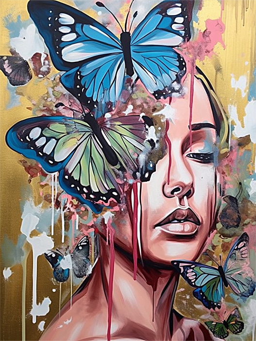 Woman Paint By Numbers Kits UK MJ3123