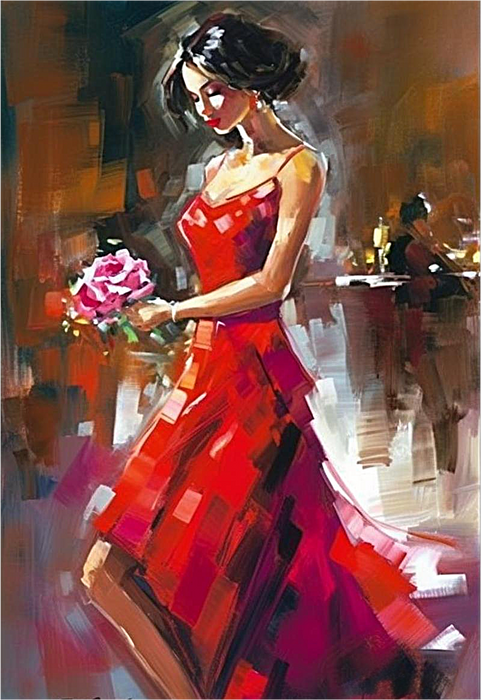 Woman Paint By Numbers Kits UK MJ3130