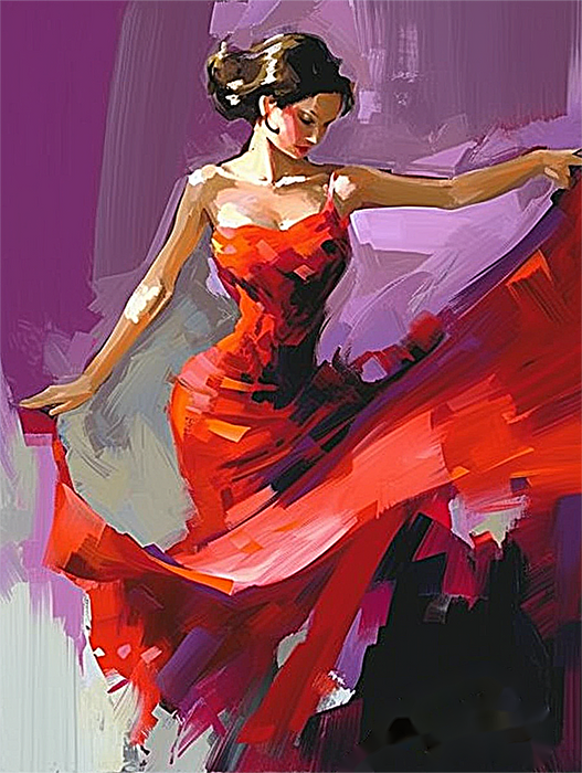Woman Paint By Numbers Kits UK MJ3135