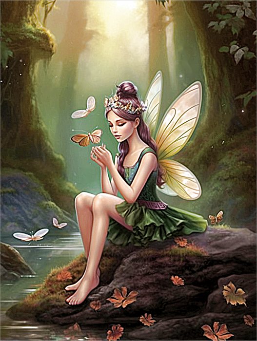 Fairy Paint By Numbers Kits UK MJ3293