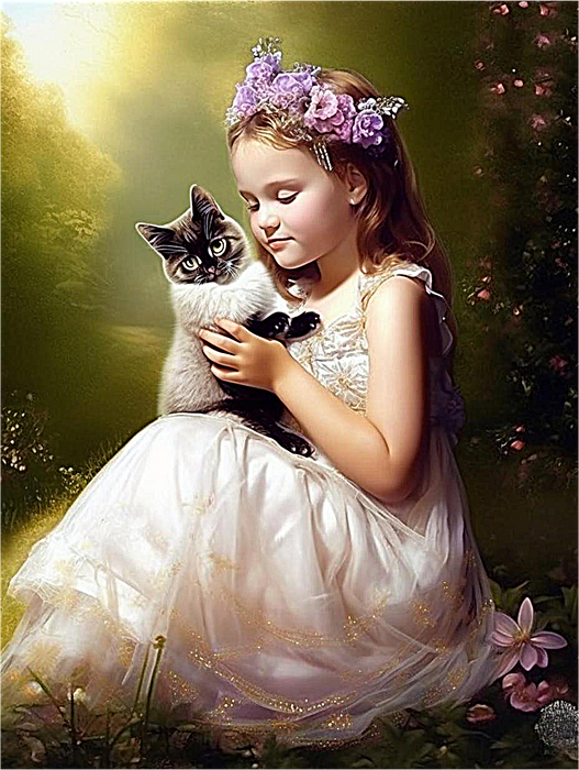 Little girl Paint By Numbers Kits UK MJ3322