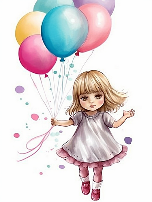 Little girl Paint By Numbers Kits UK MJ3325