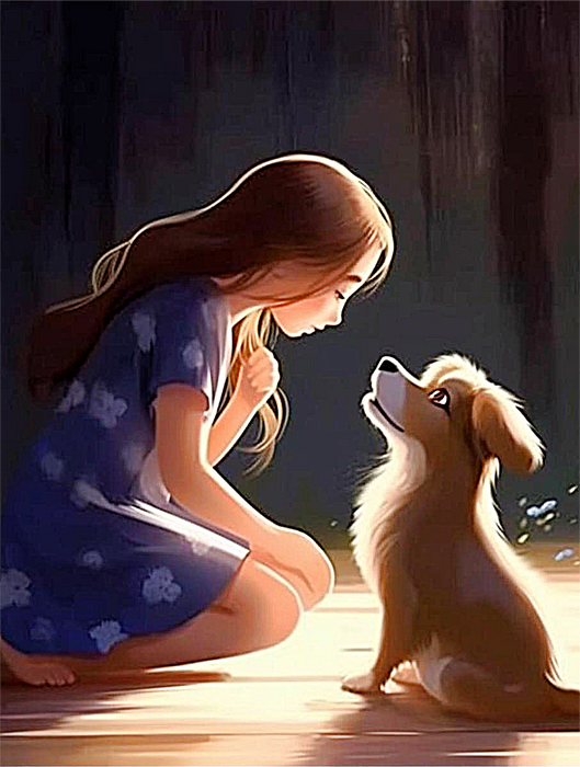 Little girl Paint By Numbers Kits UK MJ3326