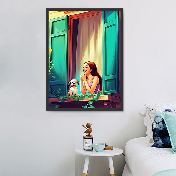 Little girl Paint By Numbers Kits UK MJ3329