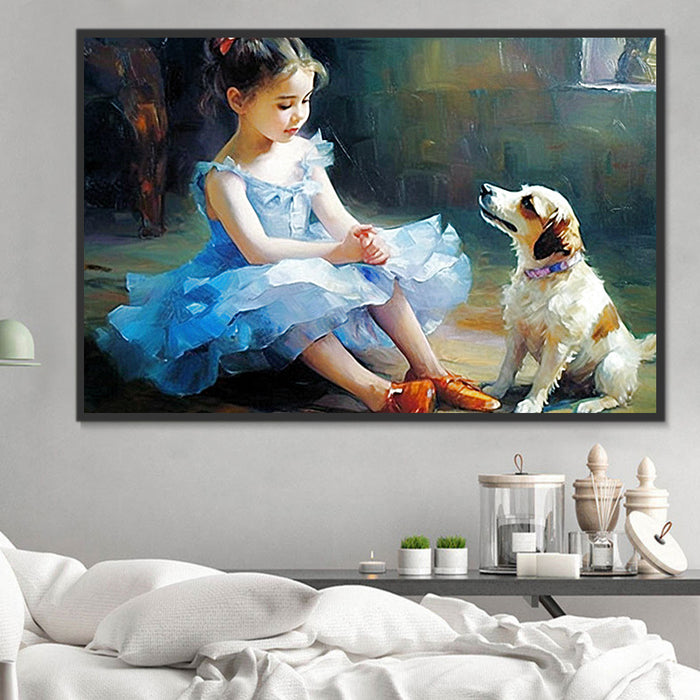 Little girl Paint By Numbers Kits UK MJ3342