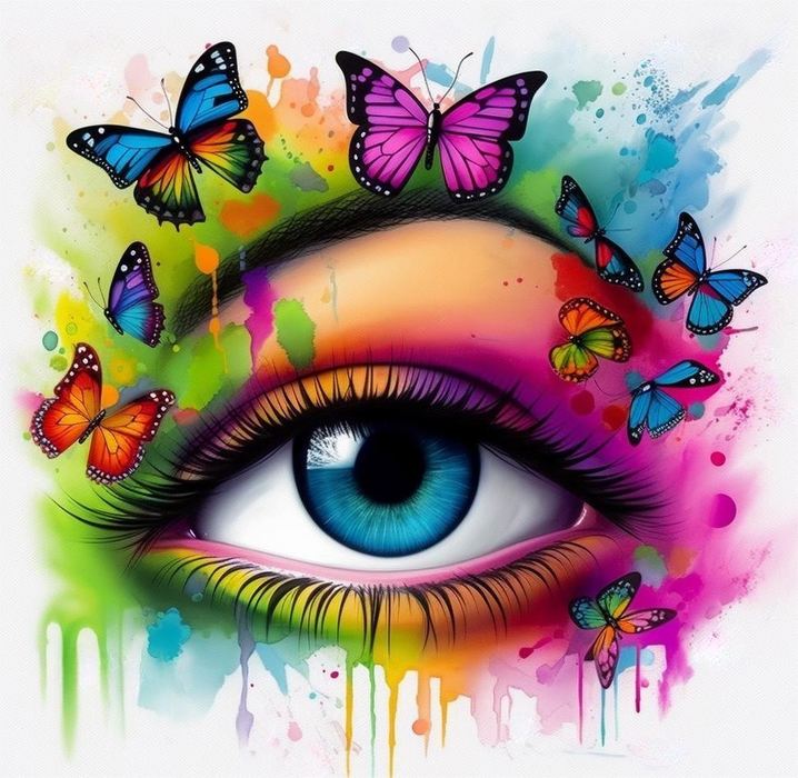 Eye Diy Paint By Numbers Kits UK For Adult Kids MJ3366