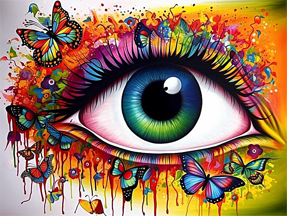 Eye Diy Paint By Numbers Kits UK For Adult Kids MJ3382