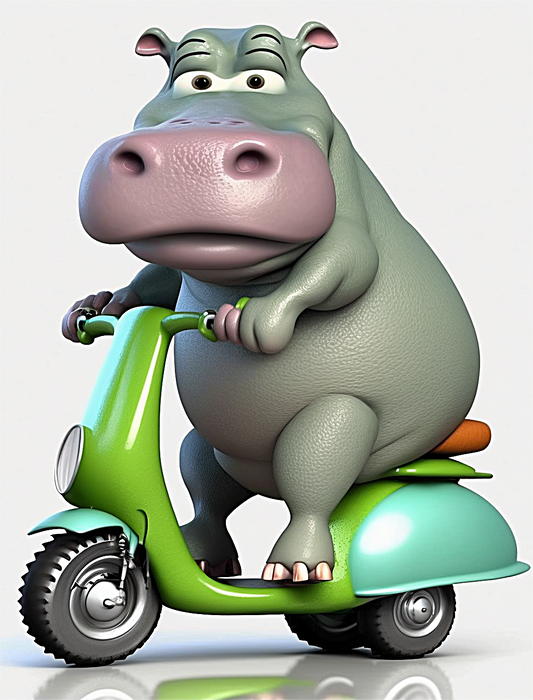 Hippo Paint By Numbers Kits UK MJ7000