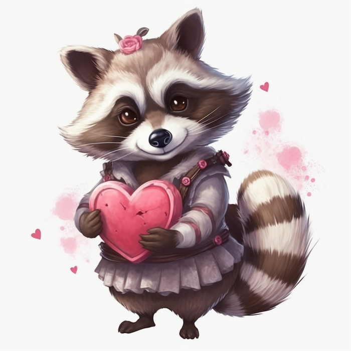 Raccoon Diy Paint By Numbers Kits UK For Adult Kids MJ7007