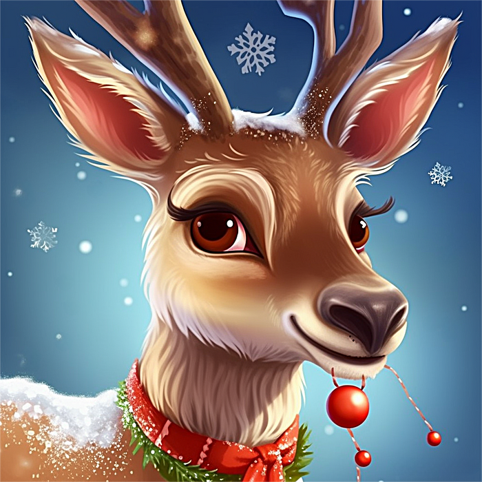 Deer Diy Paint By Numbers Kits UK For Adult Kids MJ7121