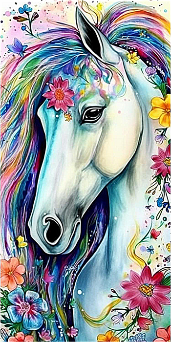 Horse Diy Paint By Numbers Kits UK For Adult Kids MJ7131