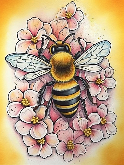 Bee Paint By Numbers Kits UK MJ7183