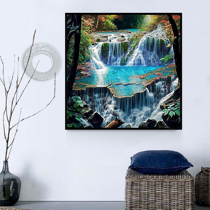 Waterfall Diy Paint By Numbers Kits UK For Adult Kids MJ7194