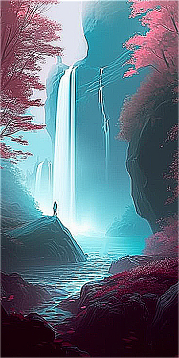 Waterfall Diy Paint By Numbers Kits UK For Adult Kids MJ7196