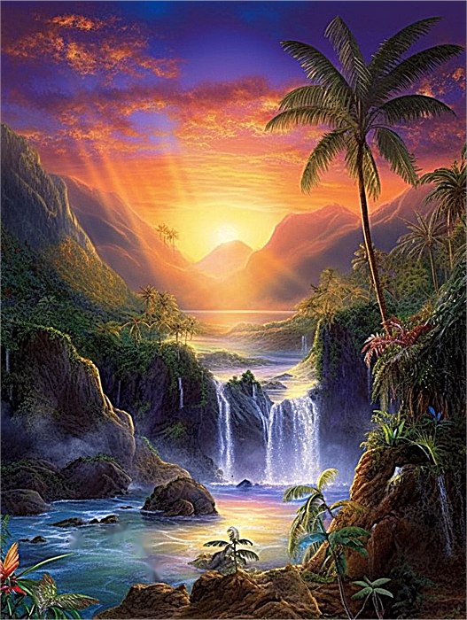 Waterfall Paint By Numbers Kits UK MJ7202