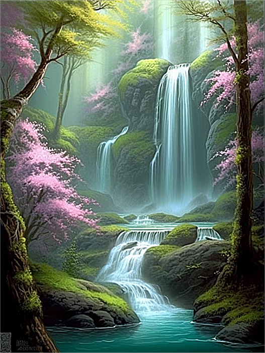 Waterfall Paint By Numbers Kits UK MJ7205