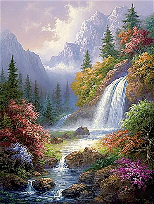 Waterfall Paint By Numbers Kits UK MJ7208
