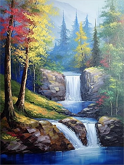 Waterfall Paint By Numbers Kits UK MJ7209