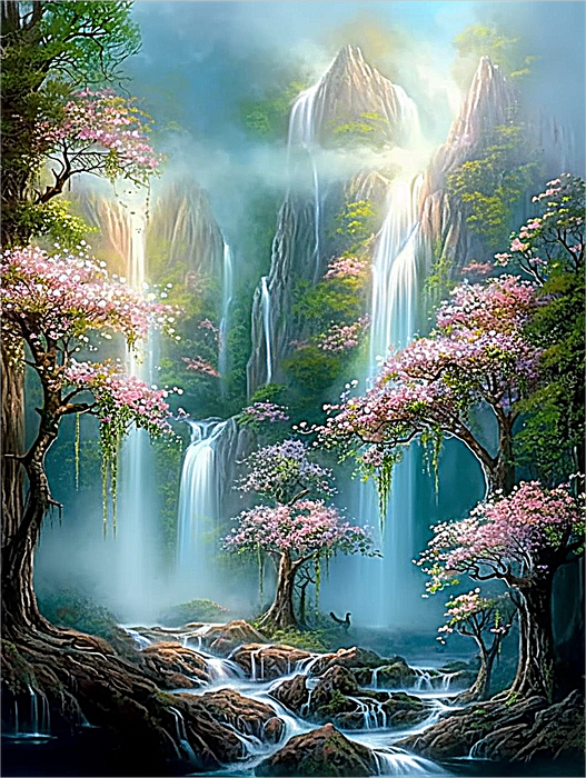 Waterfall Paint By Numbers Kits UK MJ7218