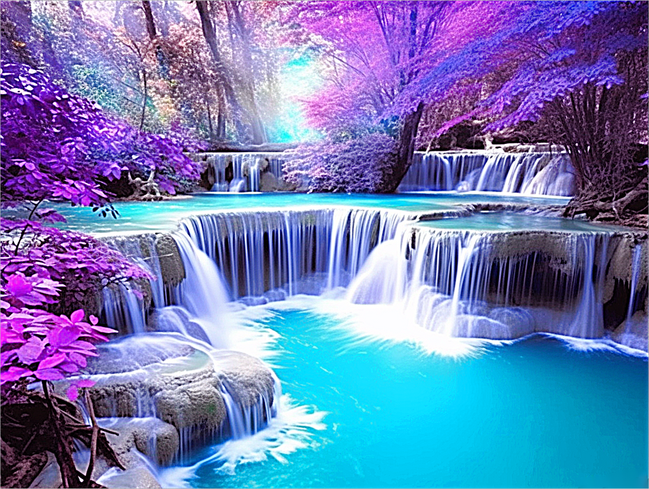 Waterfall Paint By Numbers Kits UK MJ7224