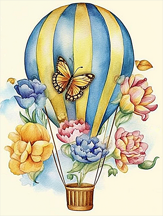 Hot Air Balloon Paint By Numbers Kits UK MJ7238