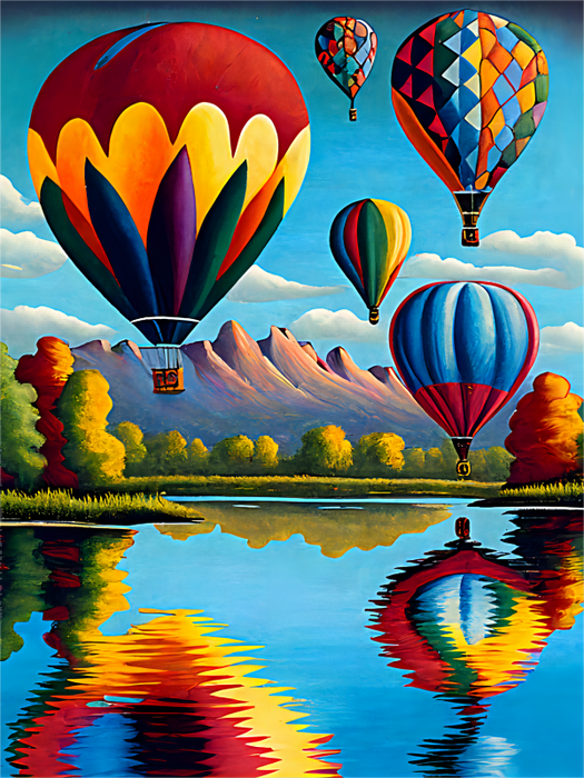 Hot Air Balloon Paint By Numbers Kits UK MJ7240